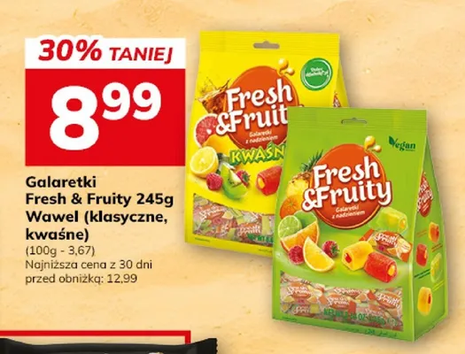 Galaretki Fresh & Fruity Wawel kwaśne promocja w Hitpol