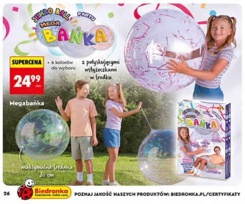 Megabańka Jumbo Ball Party promocja w Biedronka