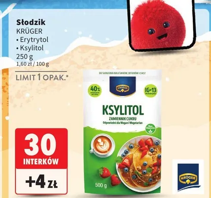 Słodzik Krüger Erytrytol promocja w Intermarche
