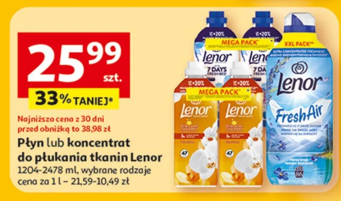 Płyn lub koncentrat do płukania tkanin promocja w Auchan