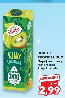 Napój owocowy Hortex Tropical Duo Kiwi Limonka promocja w Kaufland