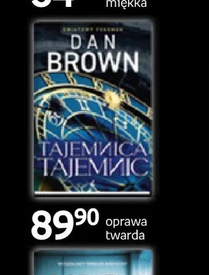 Książka Tajemnica tajemnic Dan Brown oprawa twarda promocja w Empik