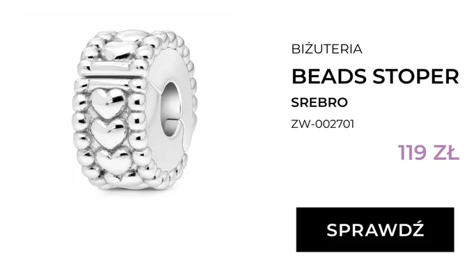 Beads stoper Briju srebro promocja w Briju