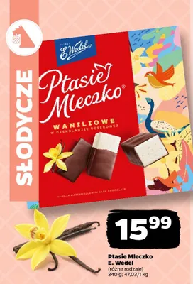 Ptasie mleczko waflowe, różne rodzaje promocja w Netto