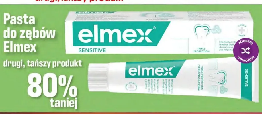 Pasta do zębów Elmex Sensitive Triple Protection promocja w Dino