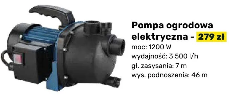 Pompa ogrodowa elektryczna promocja w Bricomarche
