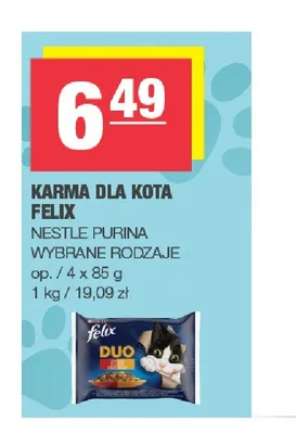 Karma dla kota Felix Duo promocja w SPAR