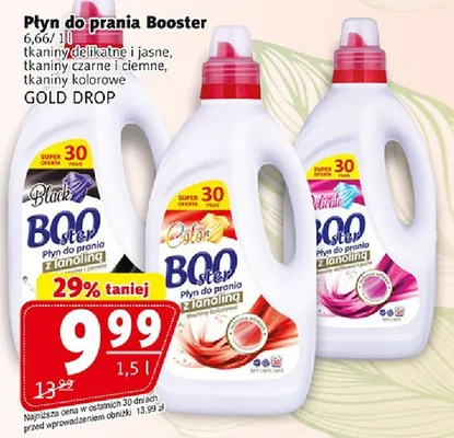 Płyn do prania Booster tkaniny delikatne i jasne, tkaniny czarne i ciemne, tkaniny kolorowe promocja w Prim Market