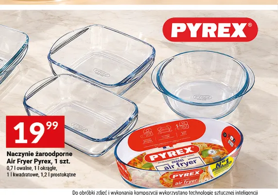 Naczynie żaroodporne Air Fryer 1,2 l prostokątne Pyrex promocja w Twój Market