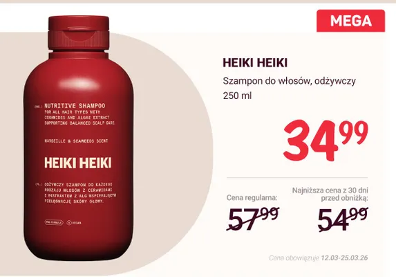 Szampon do włosów, odżywczy promocja w Rossmann