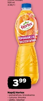 Napój Hortex jabłko rabarbar promocja w Netto