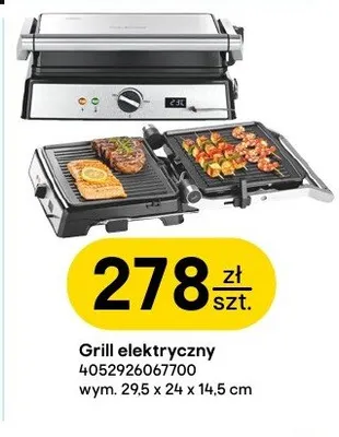 Grill elektryczny wym. 29,5x24x14,5cm promocja w Castorama