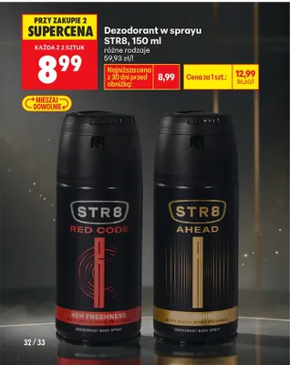 Dezodorant w sprayu, różne rodzaje promocja w Biedronka