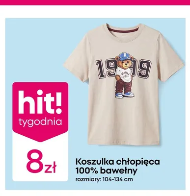 Koszulka chłopięca 100% bawełny promocja w Pepco