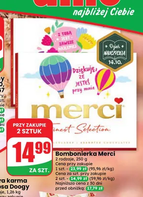 Bombonierka Merci promocja w Dino