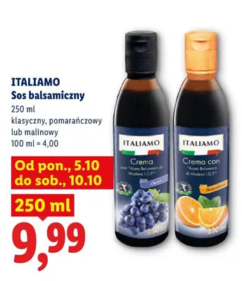 Sos balsamiczny malinowy Italiamo promocja w Lidl