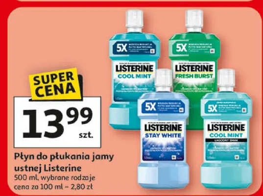Płyn do płukania jamy ustnej Listerine promocja w Auchan