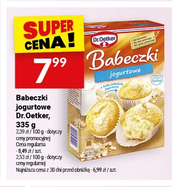 Babeczki jogurtowe Dr.Oetker promocja w Twój Market