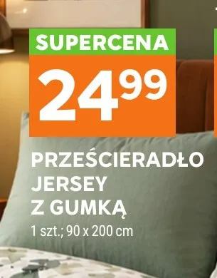 Prześcieradło jersey z gumką 90x200 cm promocja w Stokrotka