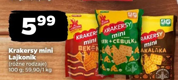 Krakersy mini lajkonik promocja w Netto