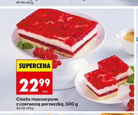 Ciasto mascarpone z czerwoną porzeczką promocja w Biedronka