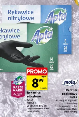 Rękawice nitrylowe Apta promocja w Intermarche