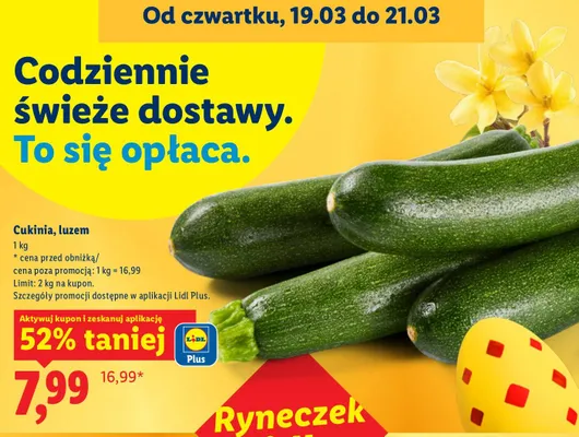 Cukinia promocja w Lidl