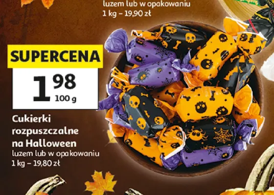 Cukierki rozpuszczalne na Halloween promocja w Auchan