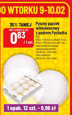 Pączek wieloowocowy z pudrem Pychatka promocja w POLOmarket