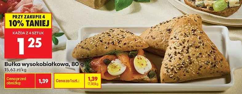 Bułka wysokobiałkowa promocja w Biedronka