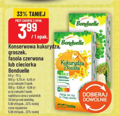 Konserwowy groszek Bonduelle promocja w POLOmarket