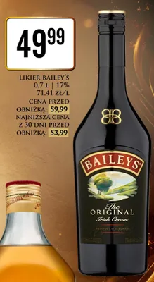 Likier Baileys Original Irish Cream promocja w Dino