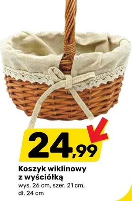 Koszyk wiklinowy z wyściółką promocja w Bricomarche
