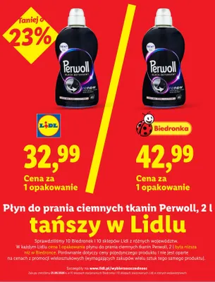 Płyn do prania ciemnych tkanin Perwoll Renew Black Detergent promocja w Lidl