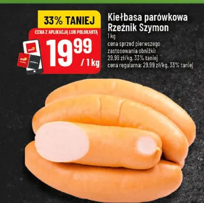 Kiełbasa parówkowa Rzeźnik Szymon promocja w POLOmarket