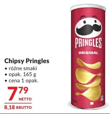 Chipsy Pringles różne smaki promocja w Makro