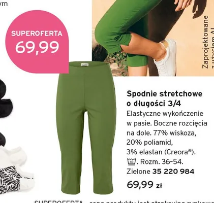 Spodnie stretchowe o długości 3/4 promocja w Tchibo
