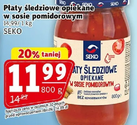 Płaty śledziowe opiekane w sosie pomidorowym promocja w Prim Market