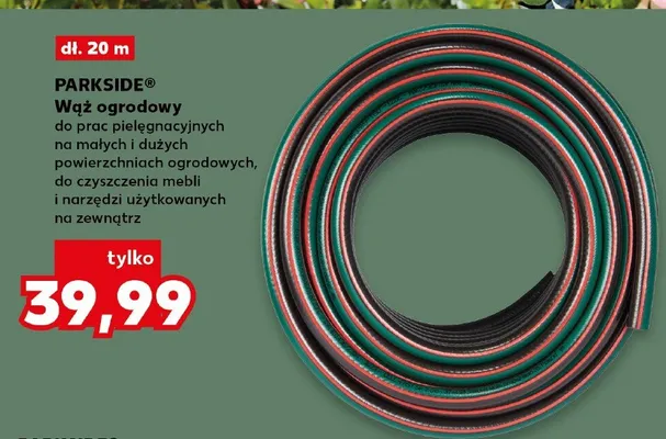 Wąż ogrodowy Parkside 20m promocja w Kaufland