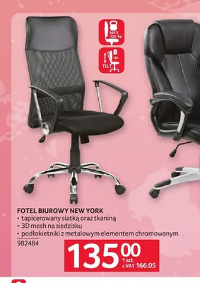 Fotel biurowy New York promocja w Selgros