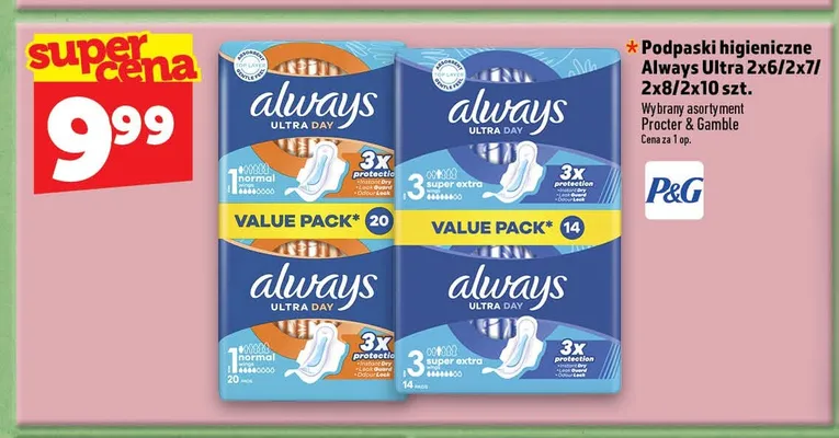 Podpaski higieniczne Always Ultra 2x6 szt. promocja w TOPAZ