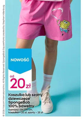 Szorty dziewczęce SpongeBob promocja w Pepco