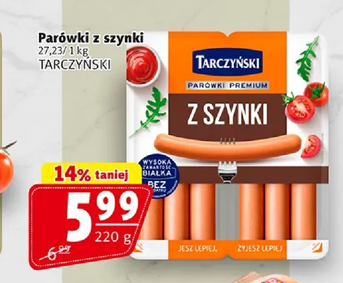 Parówki z szynki Tarczyński promocja w Prim Market