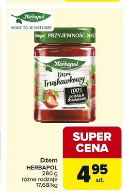 Dżem truskawkowy Herbapol promocja w Carrefour