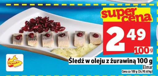 Śledź w oleju z żurawiną promocja w TOPAZ