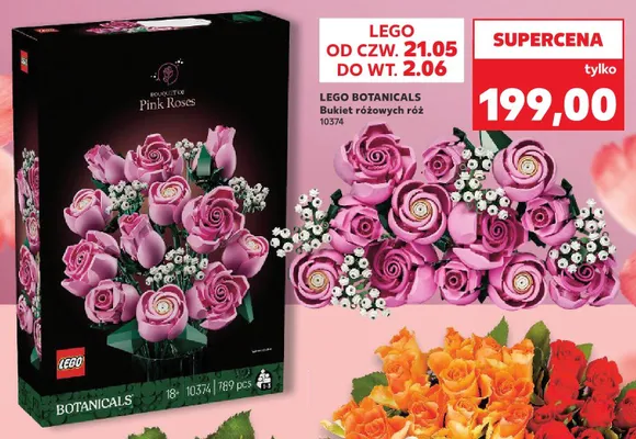 Klocki LEGO Botanicals Bukiet różowych róż 10374 promocja w Kaufland