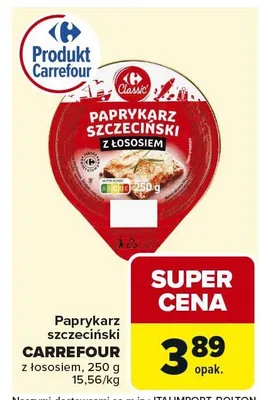 Paprykarz szczeciński z łososiem 250g promocja w Carrefour