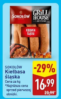 Kiełbasa śląska Sokołów Grill House promocja w Aldi