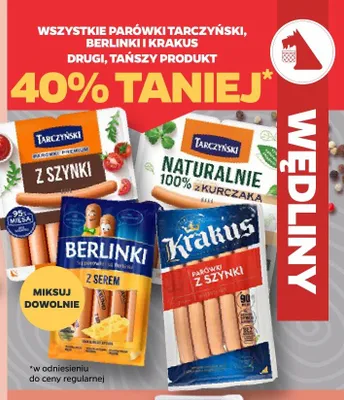 Parówki Tarczyński, Berlinki i Krakus promocja w Netto