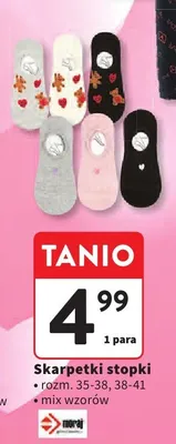 Skarpetki stopki mix wzorów promocja w Intermarche